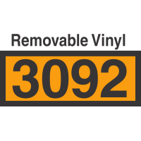 UN3092 Removable Vinyl DOT Orange Panel