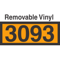 UN3093 Removable Vinyl DOT Orange Panel