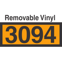 UN3094 Removable Vinyl DOT Orange Panel