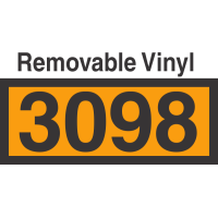 UN3098 Removable Vinyl DOT Orange Panel