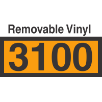 UN3100 Removable Vinyl DOT Orange Panel