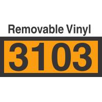 UN3103 Removable Vinyl DOT Orange Panel