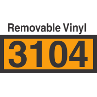 UN3104 Removable Vinyl DOT Orange Panel