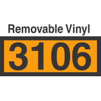 UN3106 Removable Vinyl DOT Orange Panel