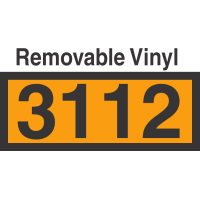 UN3112 Removable Vinyl DOT Orange Panel