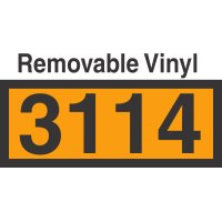 UN3114 Removable Vinyl DOT Orange Panel