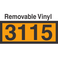 UN3115 Removable Vinyl DOT Orange Panel