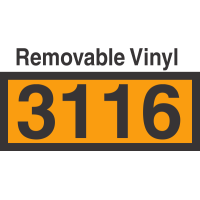 UN3116 Removable Vinyl DOT Orange Panel