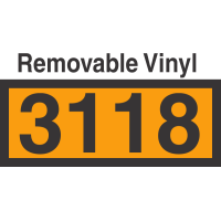 UN3118 Removable Vinyl DOT Orange Panel