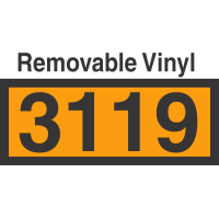 UN3119 Removable Vinyl DOT Orange Panel