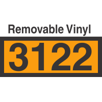 UN3122 Removable Vinyl DOT Orange Panel