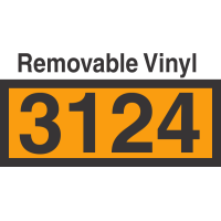 UN3124 Removable Vinyl DOT Orange Panel