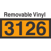 UN3126 Removable Vinyl DOT Orange Panel