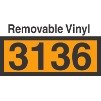 UN3136 Removable Vinyl DOT Orange Panel