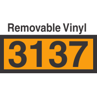 UN3137 Removable Vinyl DOT Orange Panel