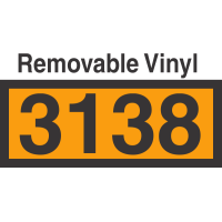 UN3138 Removable Vinyl DOT Orange Panel