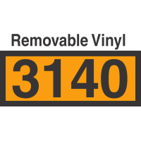 UN3140 Removable Vinyl DOT Orange Panel