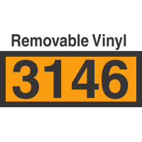 UN3146 Removable Vinyl DOT Orange Panel