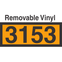 UN3153 Removable Vinyl DOT Orange Panel