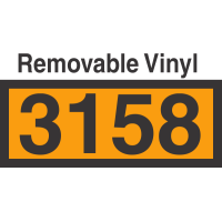 UN3158 Removable Vinyl DOT Orange Panel