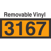 UN3167 Removable Vinyl DOT Orange Panel