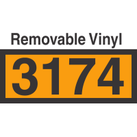 UN3174 Removable Vinyl DOT Orange Panel