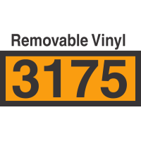 UN3175 Removable Vinyl DOT Orange Panel