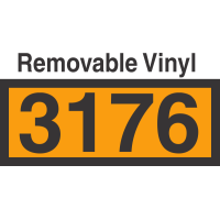 UN3176 Removable Vinyl DOT Orange Panel