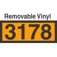 UN3178 Removable Vinyl DOT Orange Panel