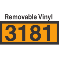 UN3181 Removable Vinyl DOT Orange Panel