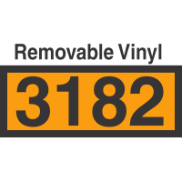 UN3182 Removable Vinyl DOT Orange Panel