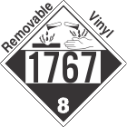 Corrosive Class 8 UN1767 Removable Vinyl DOT Placard