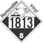 Corrosive Class 8 UN1813 Removable Vinyl DOT Placard