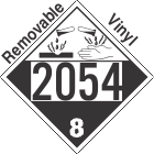 Corrosive Class 8 UN2054 Removable Vinyl DOT Placard
