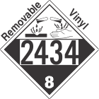 Corrosive Class 8 UN2434 Removable Vinyl DOT Placard