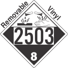 Corrosive Class 8 UN2503 Removable Vinyl DOT Placard