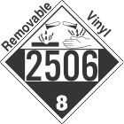 Corrosive Class 8 UN2506 Removable Vinyl DOT Placard
