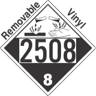 Corrosive Class 8 UN2508 Removable Vinyl DOT Placard