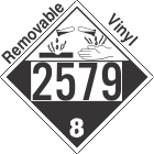 Corrosive Class 8 UN2579 Removable Vinyl DOT Placard
