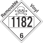 Poison Toxic Class 6.1 UN1182 Removable Vinyl DOT Placard