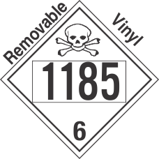 Poison Toxic Class 6.1 UN1185 Removable Vinyl DOT Placard