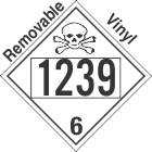 Poison Toxic Class 6.1 UN1239 Removable Vinyl DOT Placard