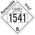 Poison Toxic Class 6.1 UN1541 Removable Vinyl DOT Placard