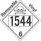Poison Toxic Class 6.1 UN1544 Removable Vinyl DOT Placard