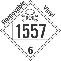 Poison Toxic Class 6.1 UN1557 Removable Vinyl DOT Placard