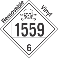 Poison Toxic Class 6.1 UN1559 Removable Vinyl DOT Placard