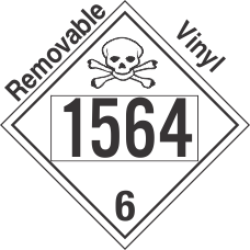 Poison Toxic Class 6.1 UN1564 Removable Vinyl DOT Placard