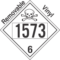 Poison Toxic Class 6.1 UN1573 Removable Vinyl DOT Placard