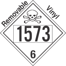 Poison Toxic Class 6.1 UN1573 Removable Vinyl DOT Placard