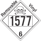 Poison Toxic Class 6.1 UN1577 Removable Vinyl DOT Placard